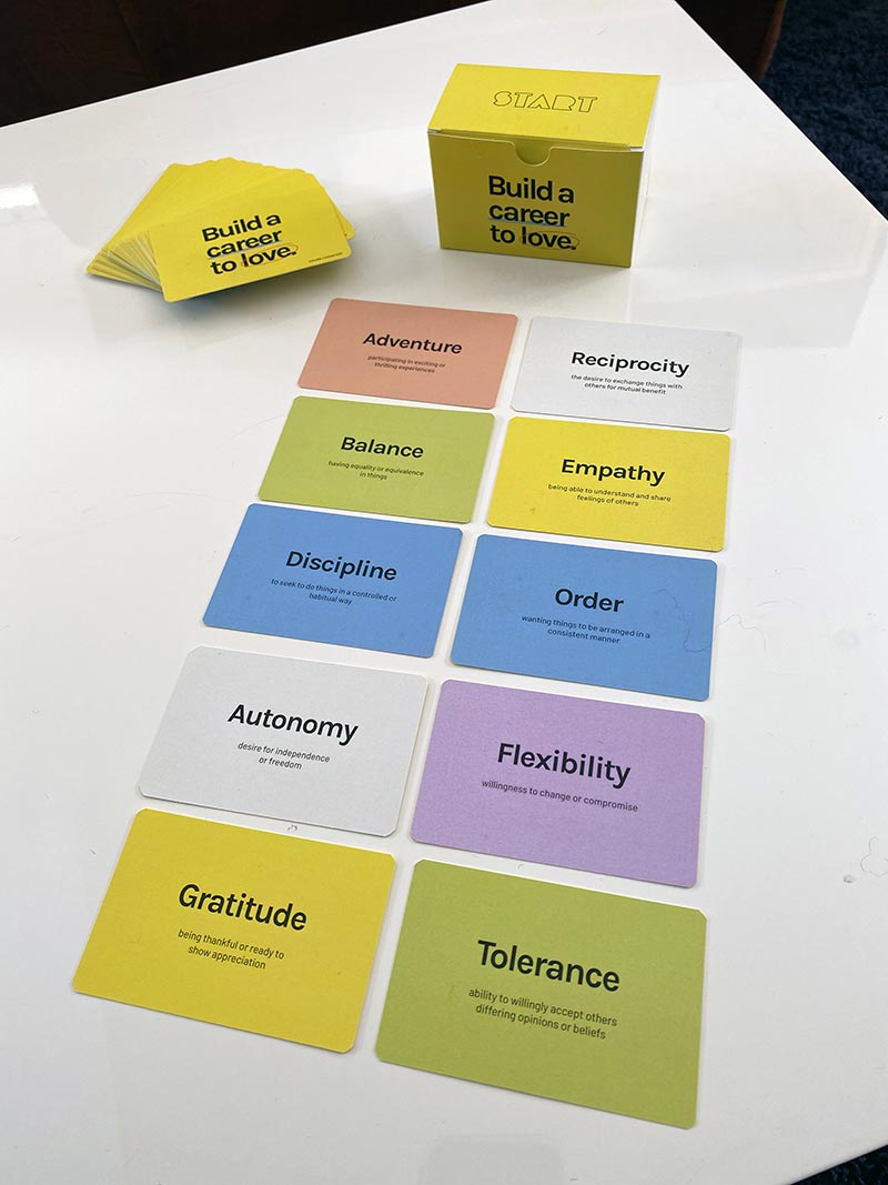 Build a Career to Love Value Cards - for individuals, groups, and teams